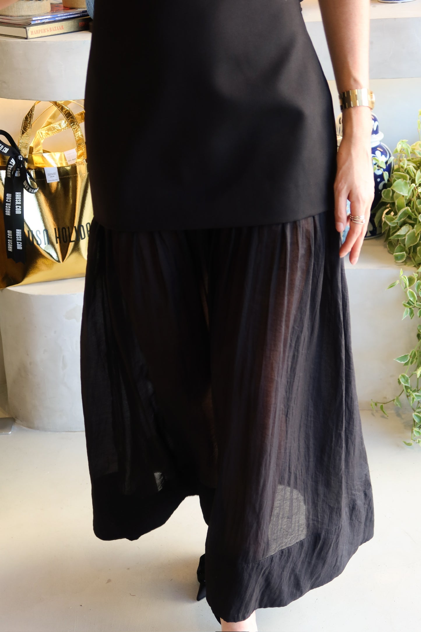 Irma - Black Layered Maxi Dress