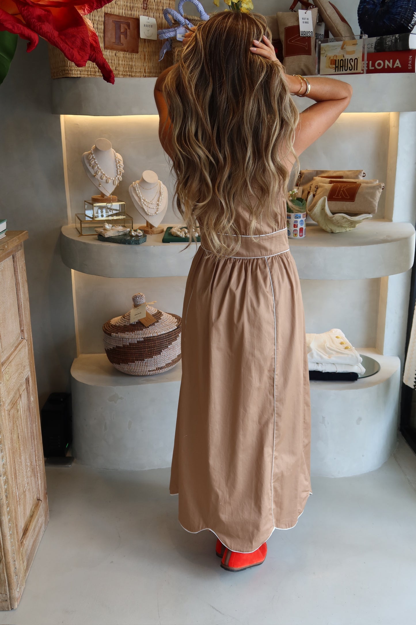 Tarmac to Tropics - Taupe Dress