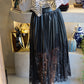 Madrid - Lace Leather Skirt