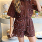 Cancun Calling - Brown Short Set