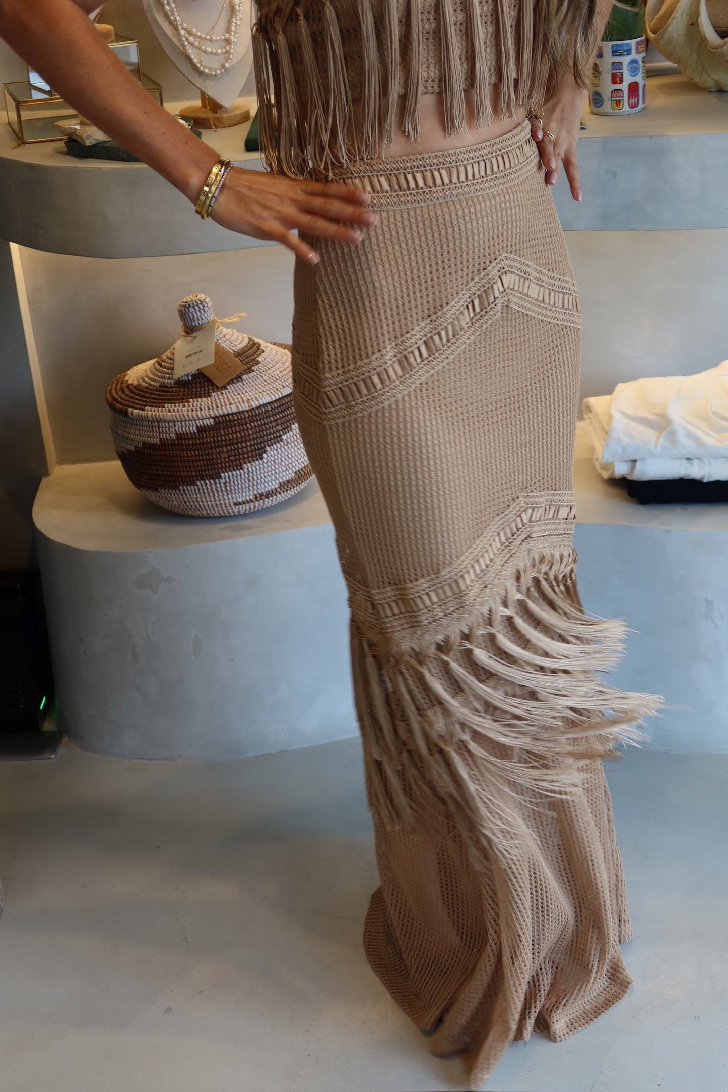 Checked & Chic - Fringe Skirt Sets