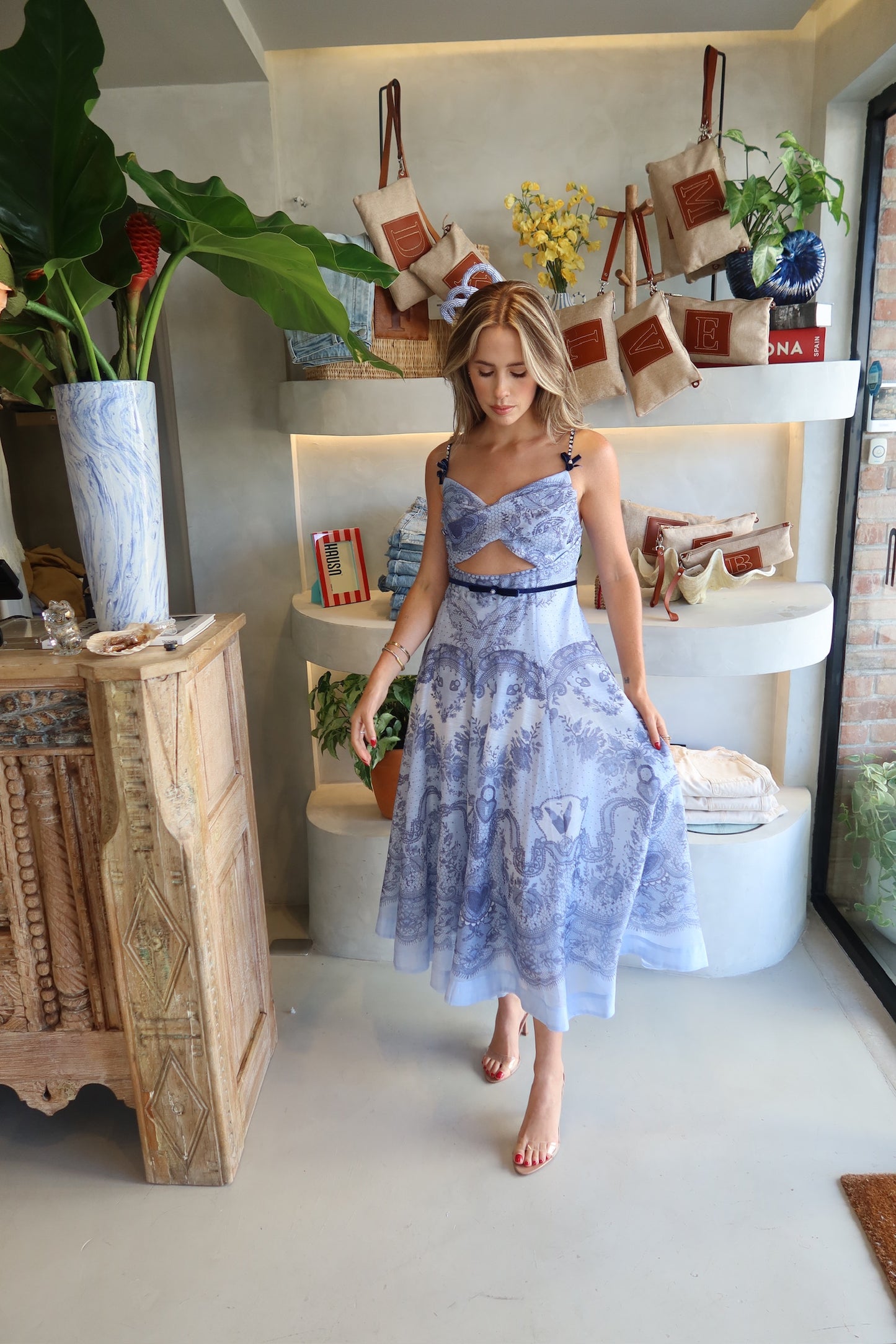Cap d' Antibes - Printed Blue Dress