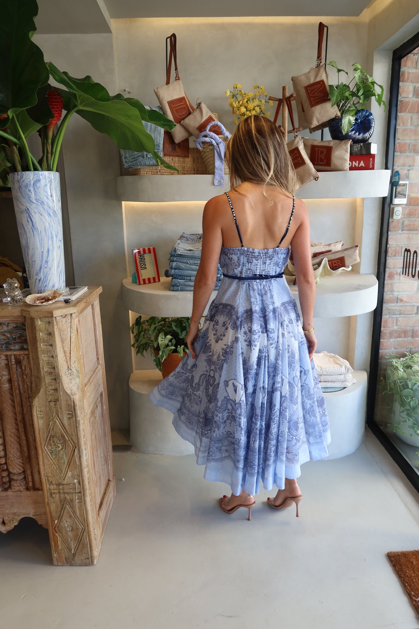 Cap d' Antibes - Printed Blue Dress