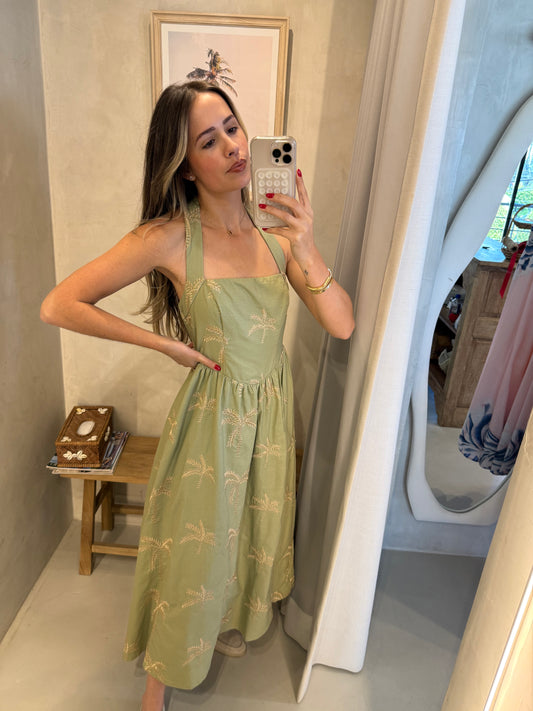 Las Palmas - Olive Midi Dress