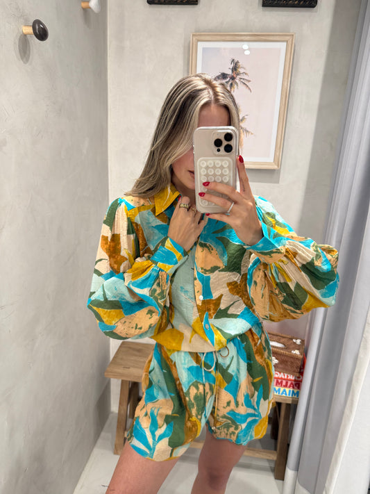 Hawaii Floral Short Set