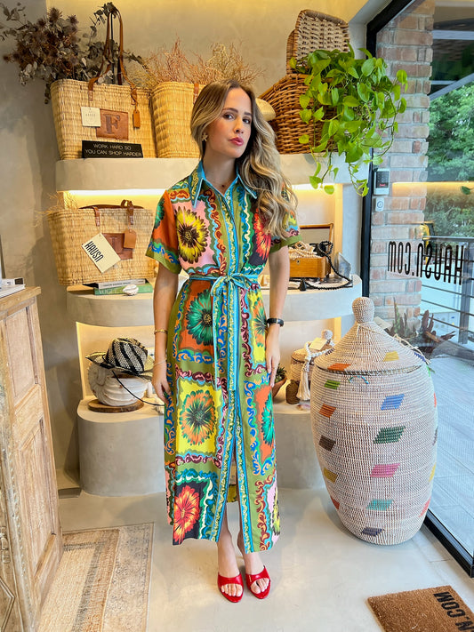 Copacabana - Floral Silk Maxi Dress