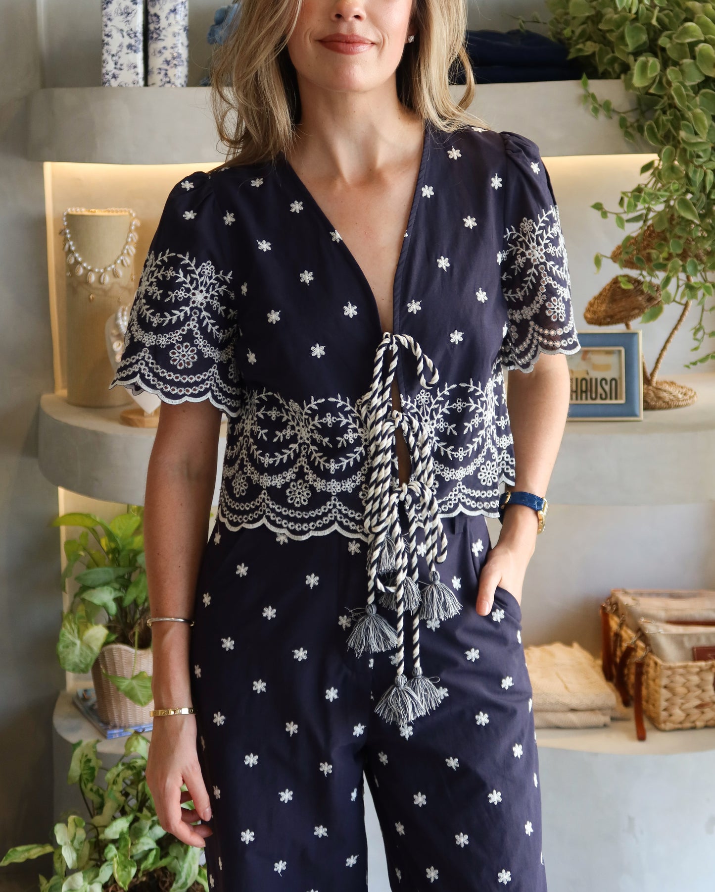 Tulum - Eyelet Pant Set