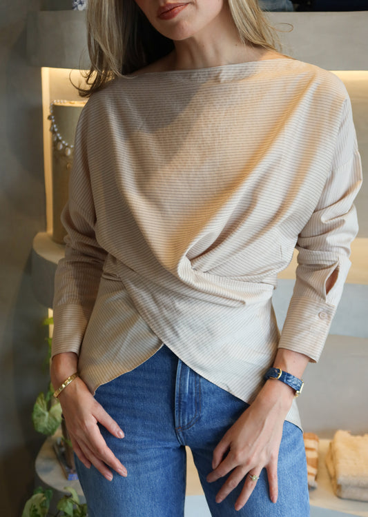 The Gables - Stripe Nude Shirt