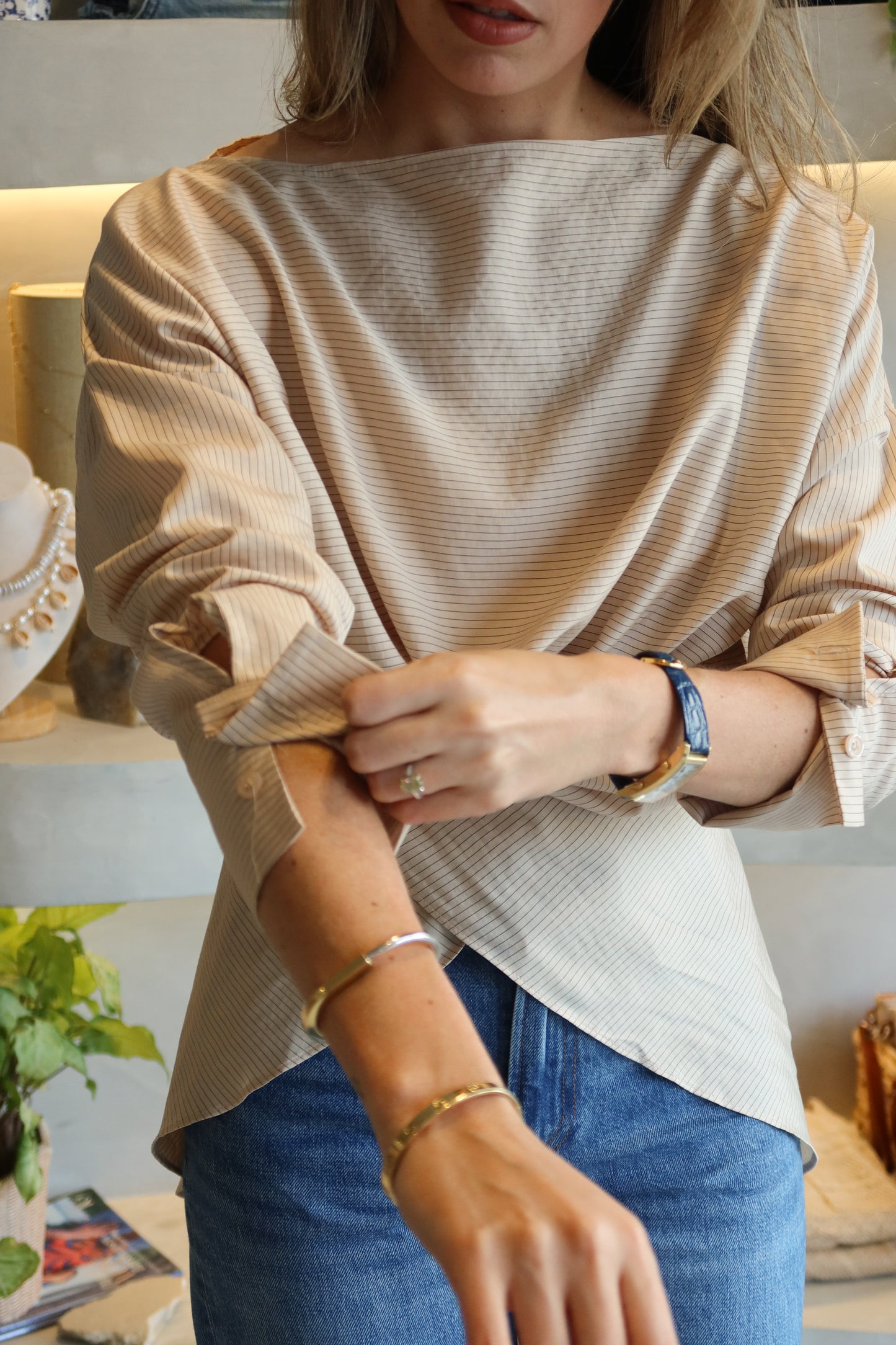 The Gables - Stripe Nude Shirt