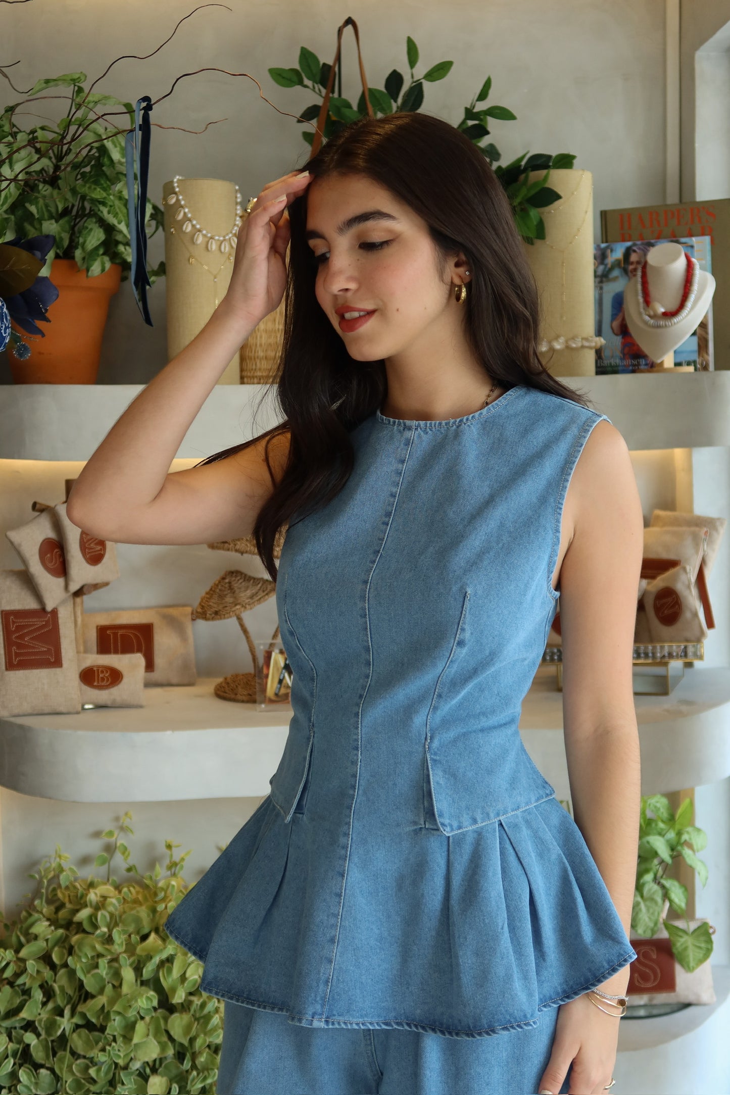 Sagaponack - Ivory Peplum Pant Set