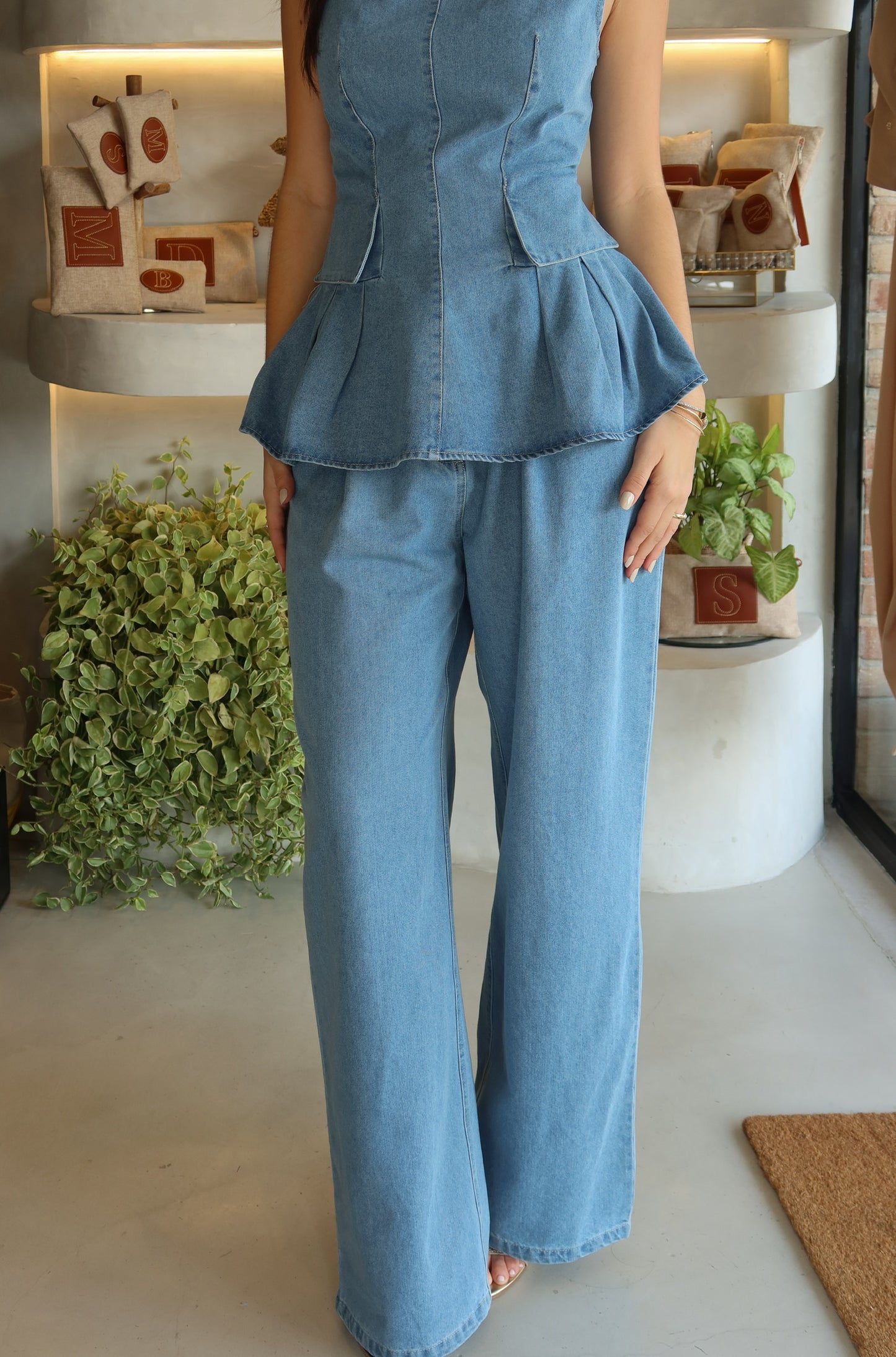 Sagaponack - Ivory Peplum Pant Set