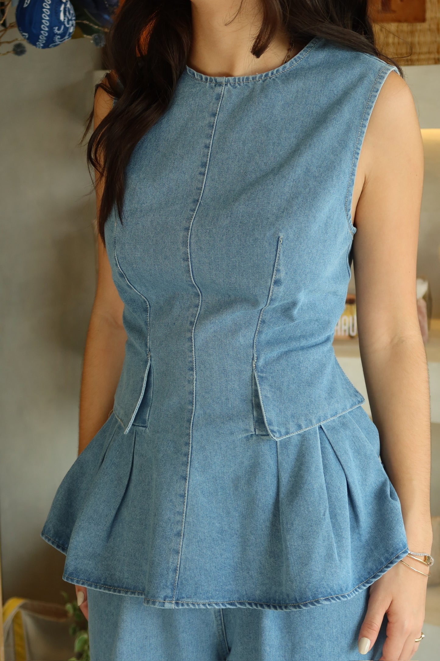 Sagaponack - Ivory Peplum Pant Set