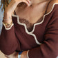Swirl Sweater - Black & Brown