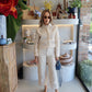 The Gabriela - Beige Eyelet Set