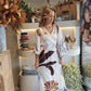 Golden Hour Getaway - Satin Print Dress