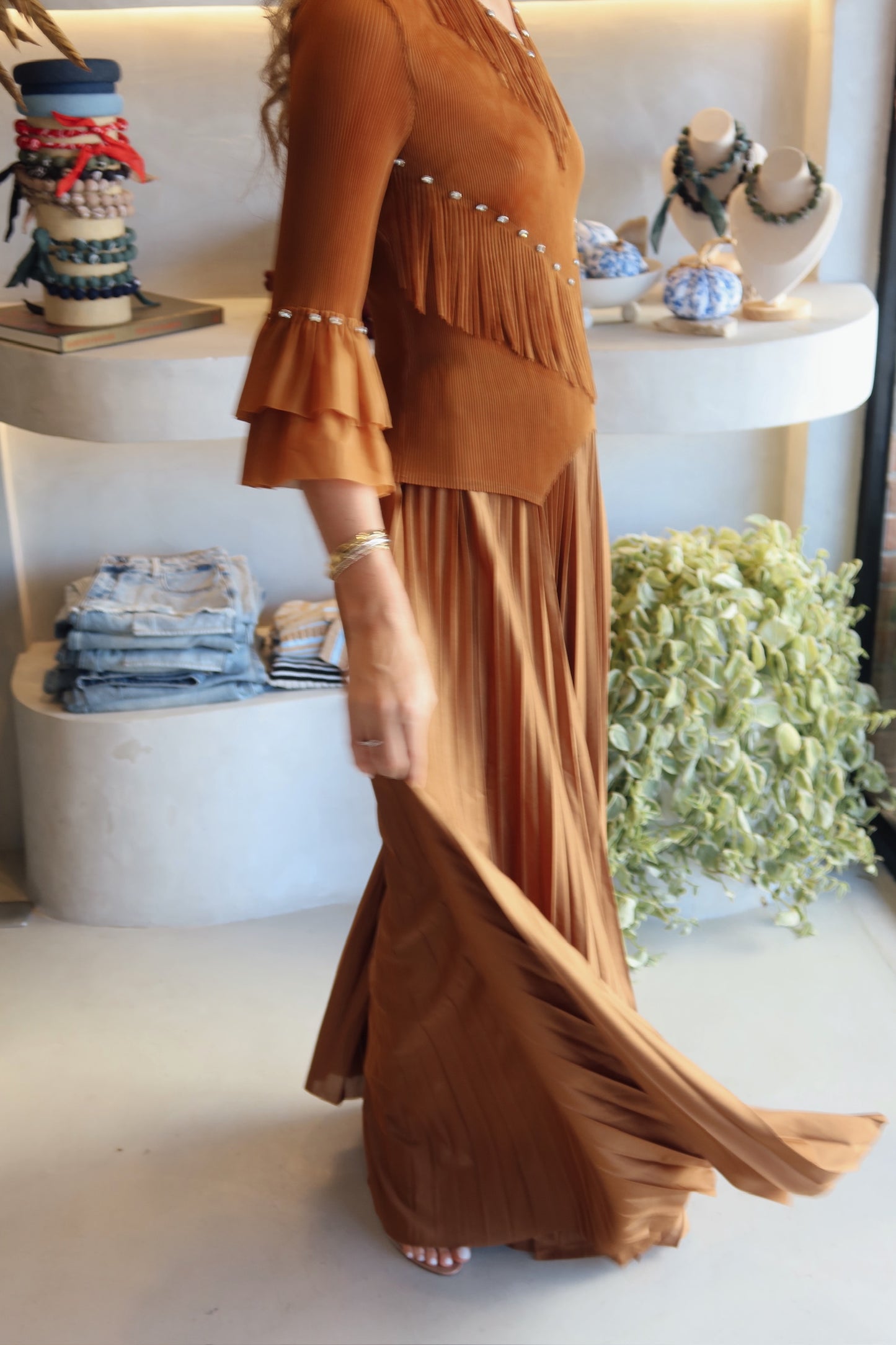 Weekend in Aspen - Camel Skirt Set