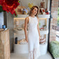 The Camila - White Fringed Dress