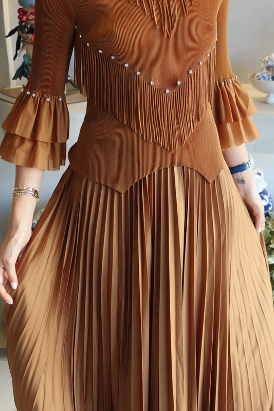 Weekend in Aspen - Camel Skirt Set
