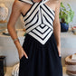 Heidi - B&W Stripes Dress