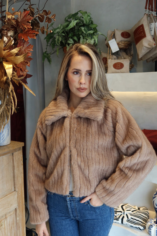 Stowe - Milk Chocolate Faux Jacket