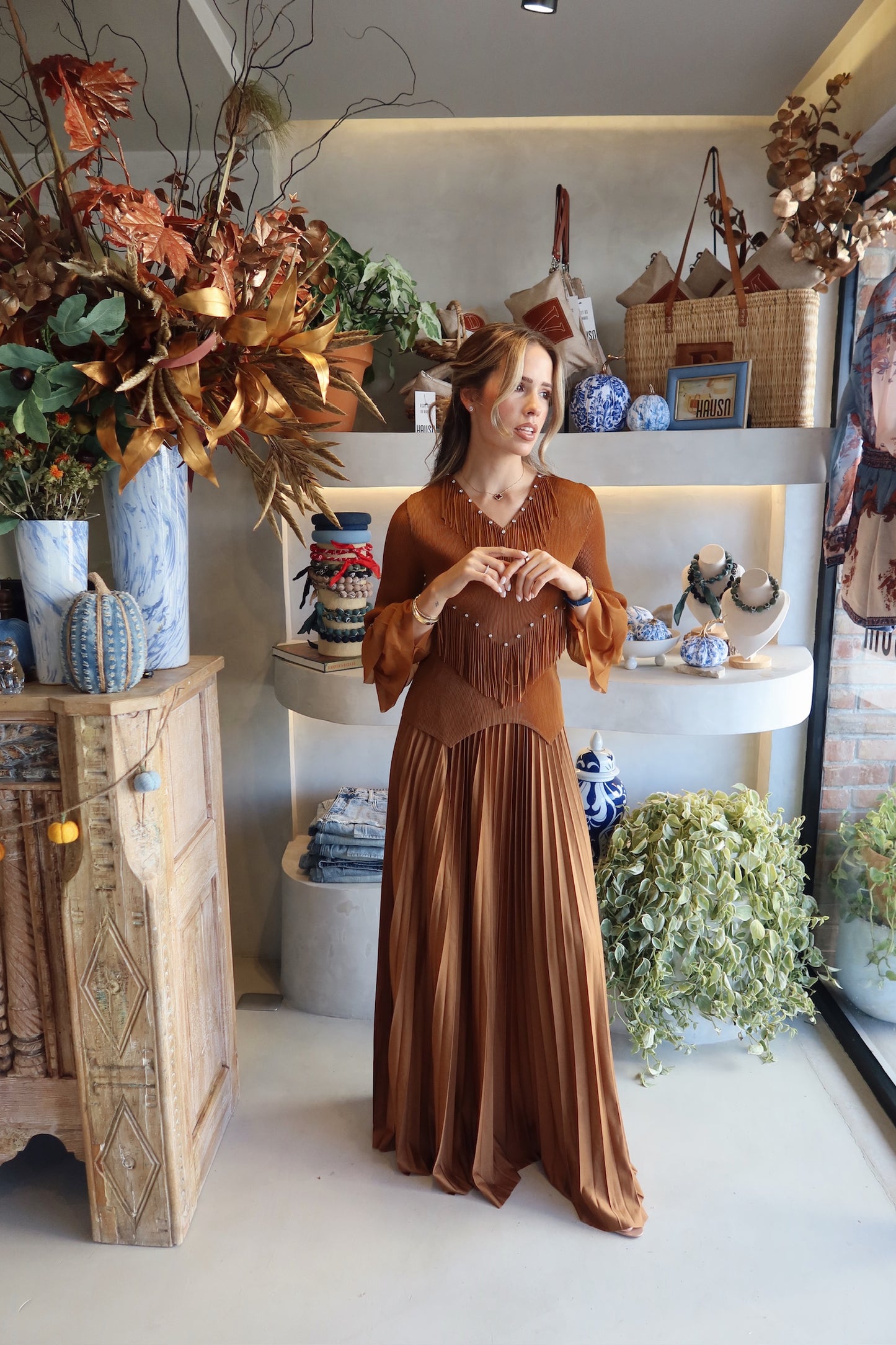 Weekend in Aspen - Camel Skirt Set