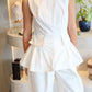 Sagaponack - Ivory Peplum Pant Set