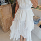 Gaia - Pleated White Dress
