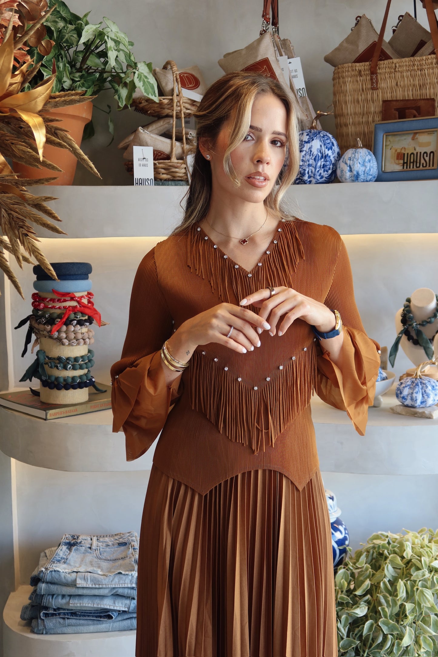 Weekend in Aspen - Camel Skirt Set
