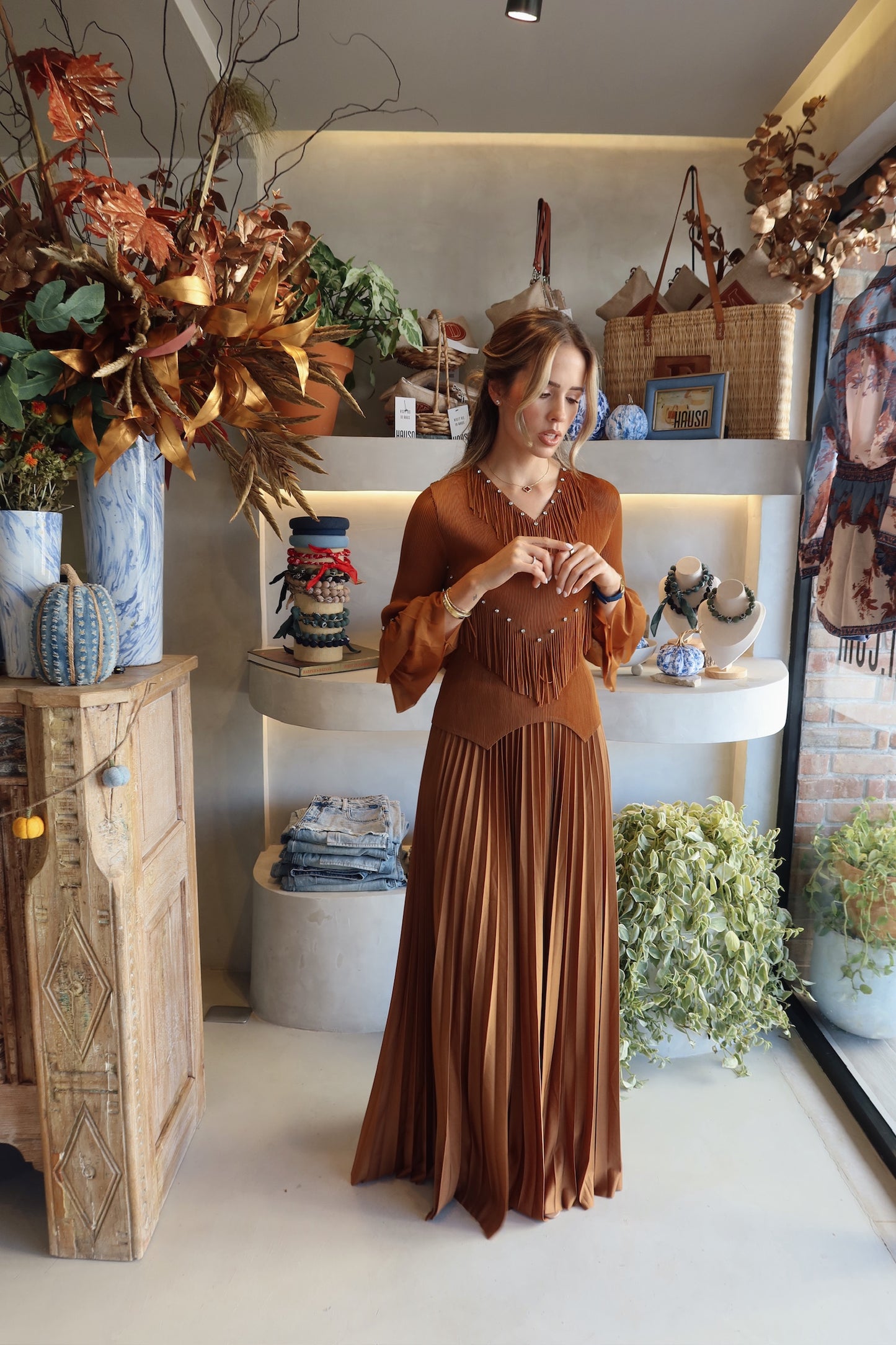 Weekend in Aspen - Camel Skirt Set