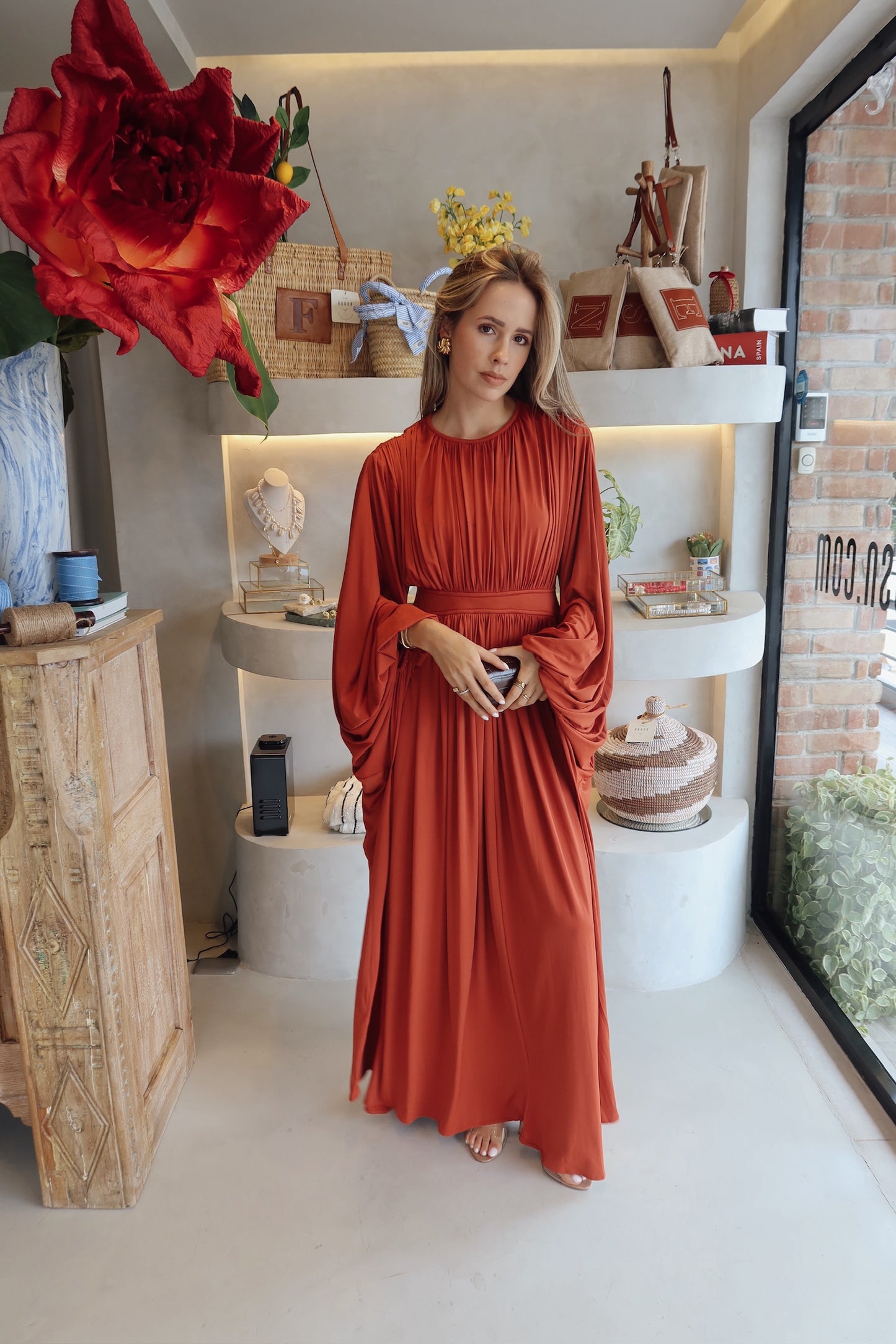 Connecticut - Long Rust Dress