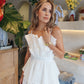 Gaia - Pleated White Dress