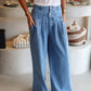 Michelle - Pleated Denim Pant