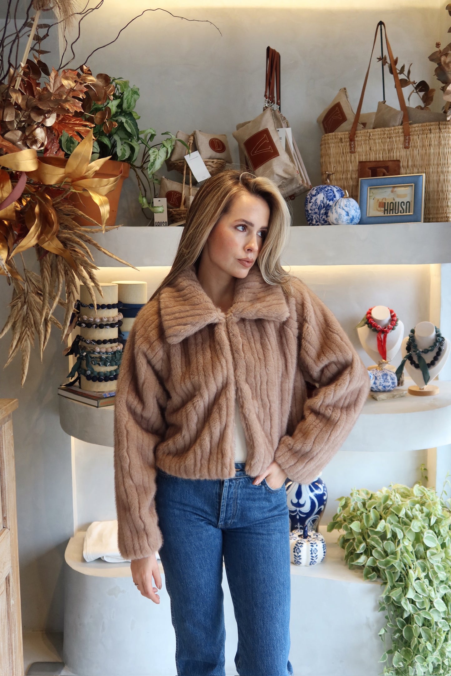 Stowe - Milk Chocolate Faux Jacket