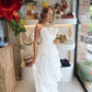 Gaia - Pleated White Dress