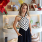 Heidi - B&W Stripes Dress