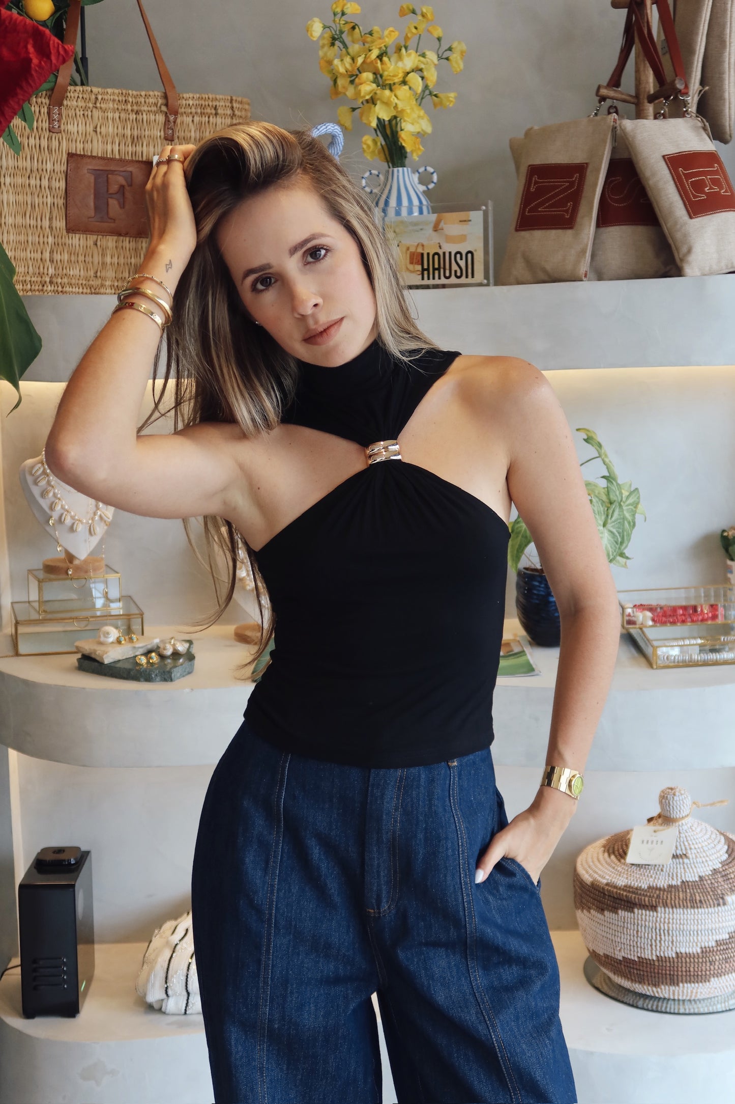 Chelsea - Gold Ring Tank Tops