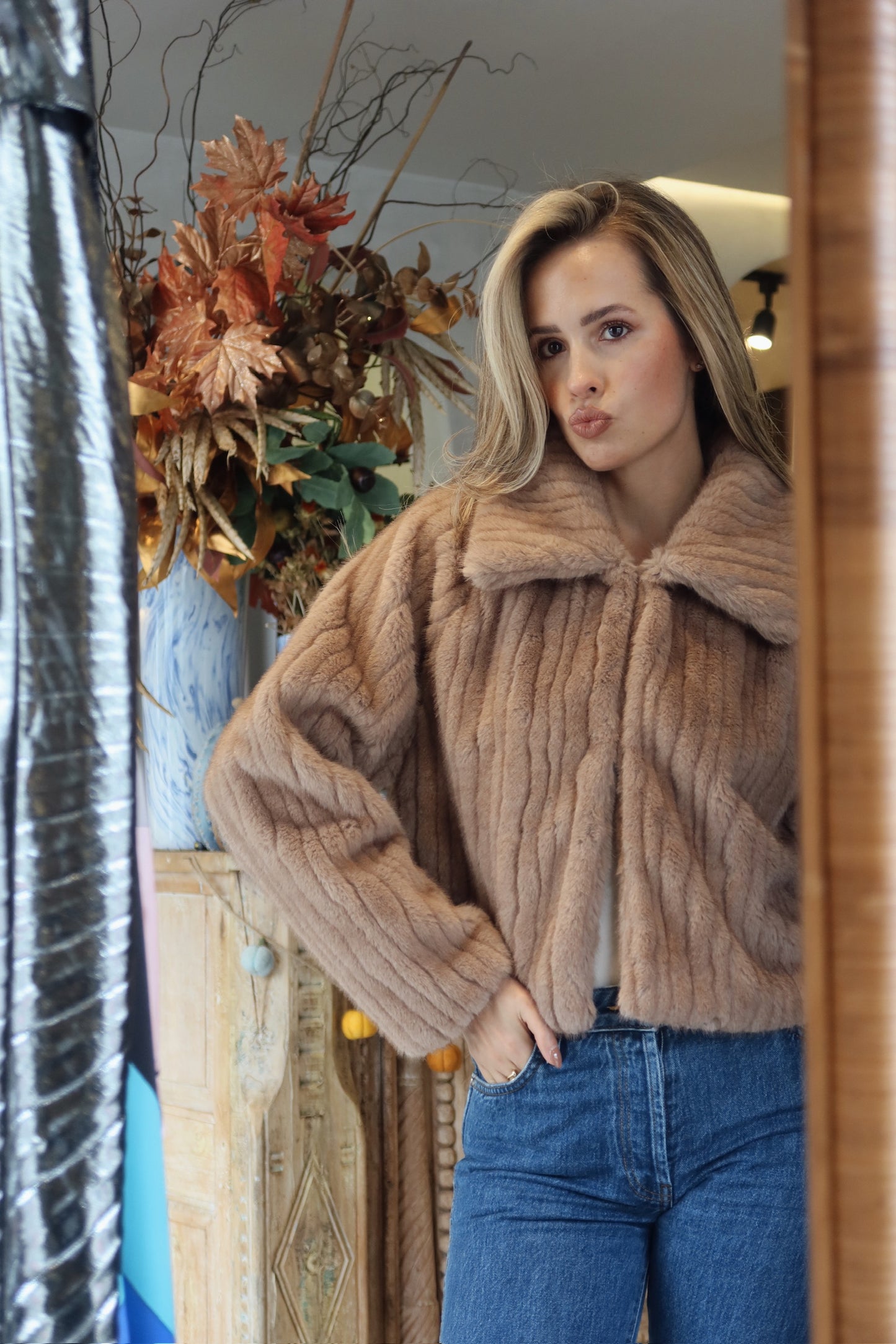 Stowe - Milk Chocolate Faux Jacket