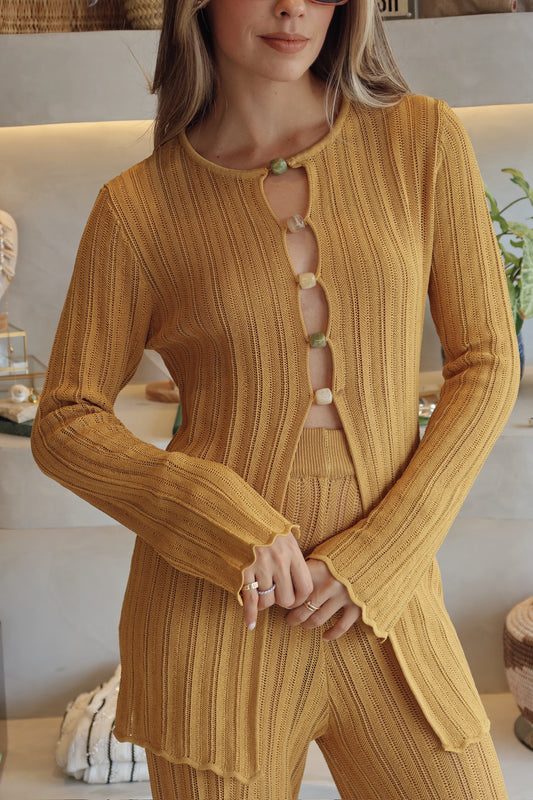 Islamorada - Mustard Knit Set