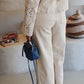 The Gabriela - Beige Eyelet Set