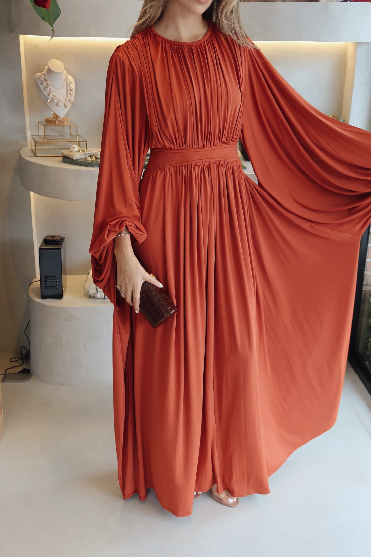 Connecticut - Long Rust Dress