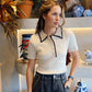 Layover Layers - Black & Beige Top