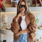 Fall in Haus - Suede Bomber Jacket