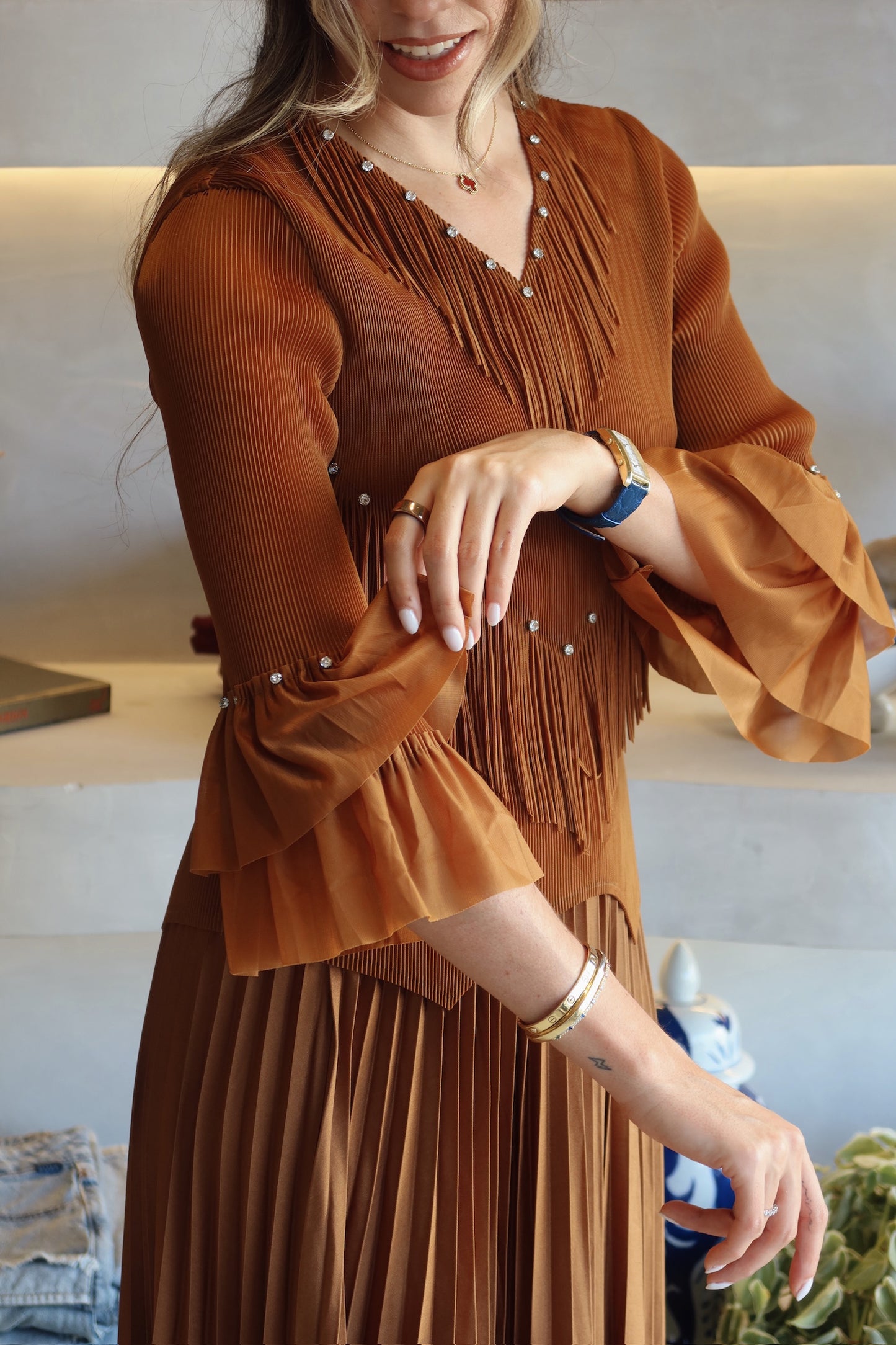 Weekend in Aspen - Camel Skirt Set