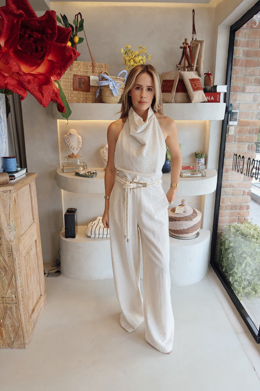 La Joya - Rope Belt Jumpsuit