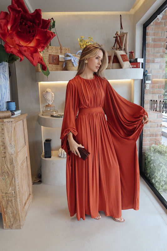 Connecticut - Long Rust Dress