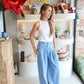 Michelle - Pleated Denim Pant