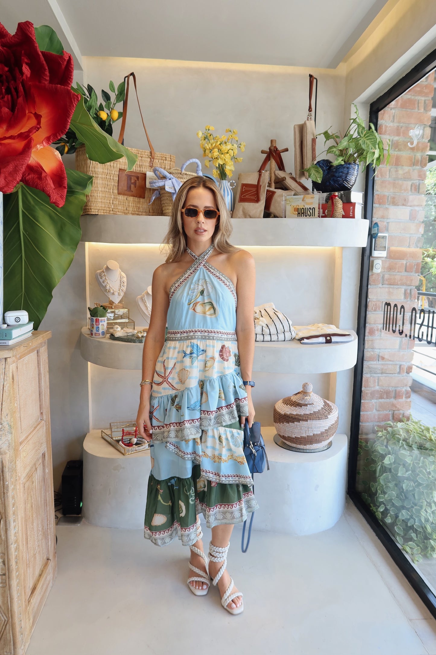 Alexia - Print Ruffle Dress