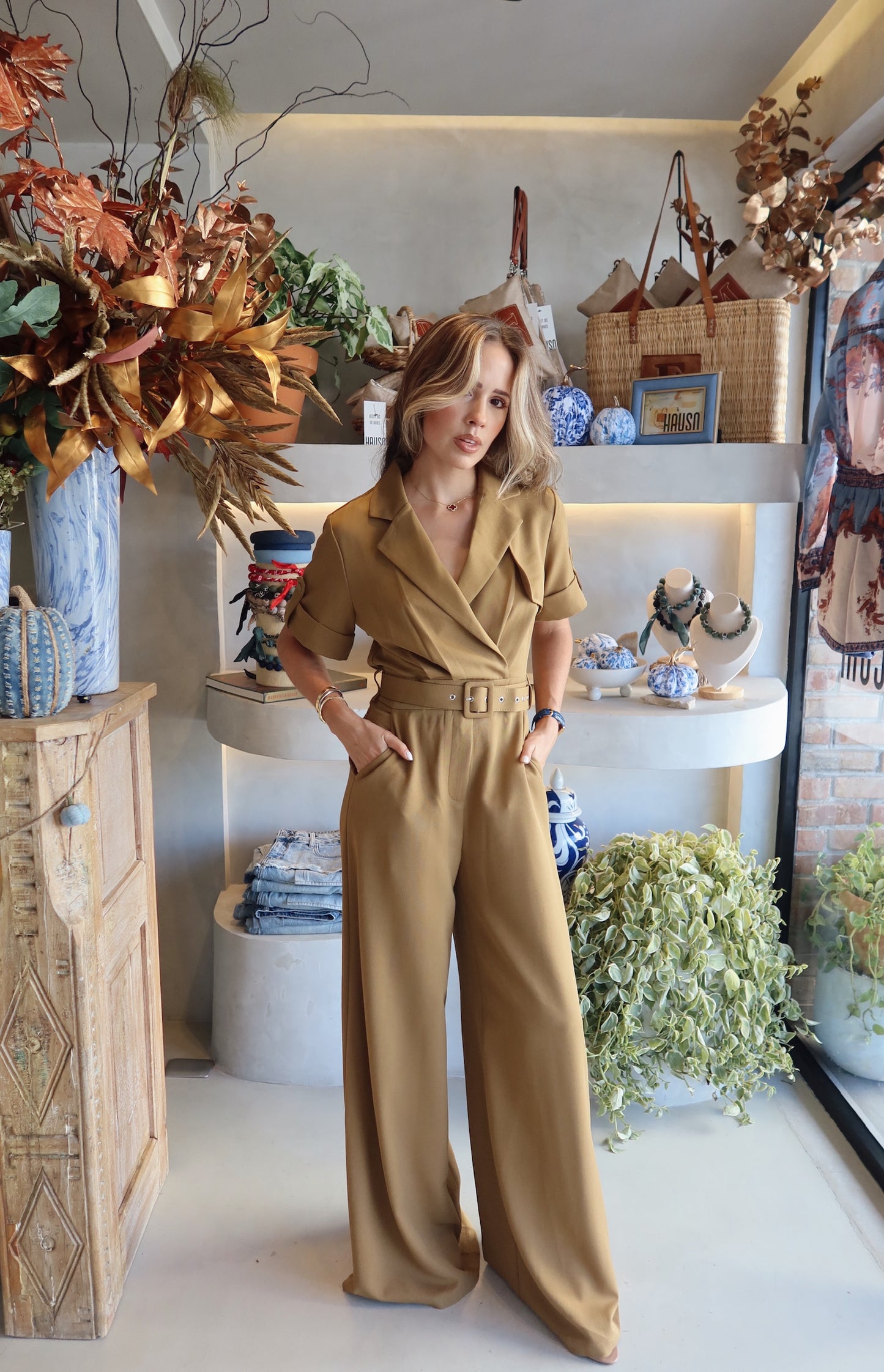 Check In - Olive Jumpsuit