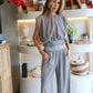 Isabel - Foldover Grey Lounge Set
