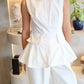 Sagaponack - Ivory Peplum Pant Set